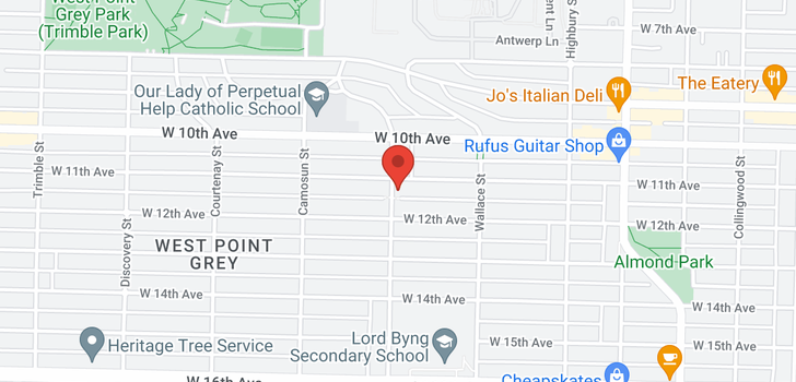 map of 3998 W 11TH AVENUE